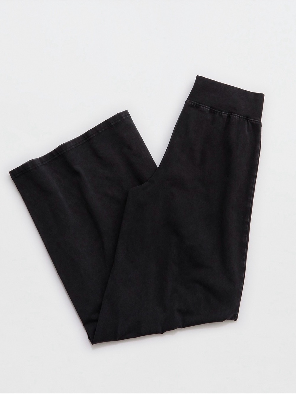 NWOT - Aerie OFFLINE OG Cotton Super Wide Leg Pants Black Size Small - Picture 3 of 6